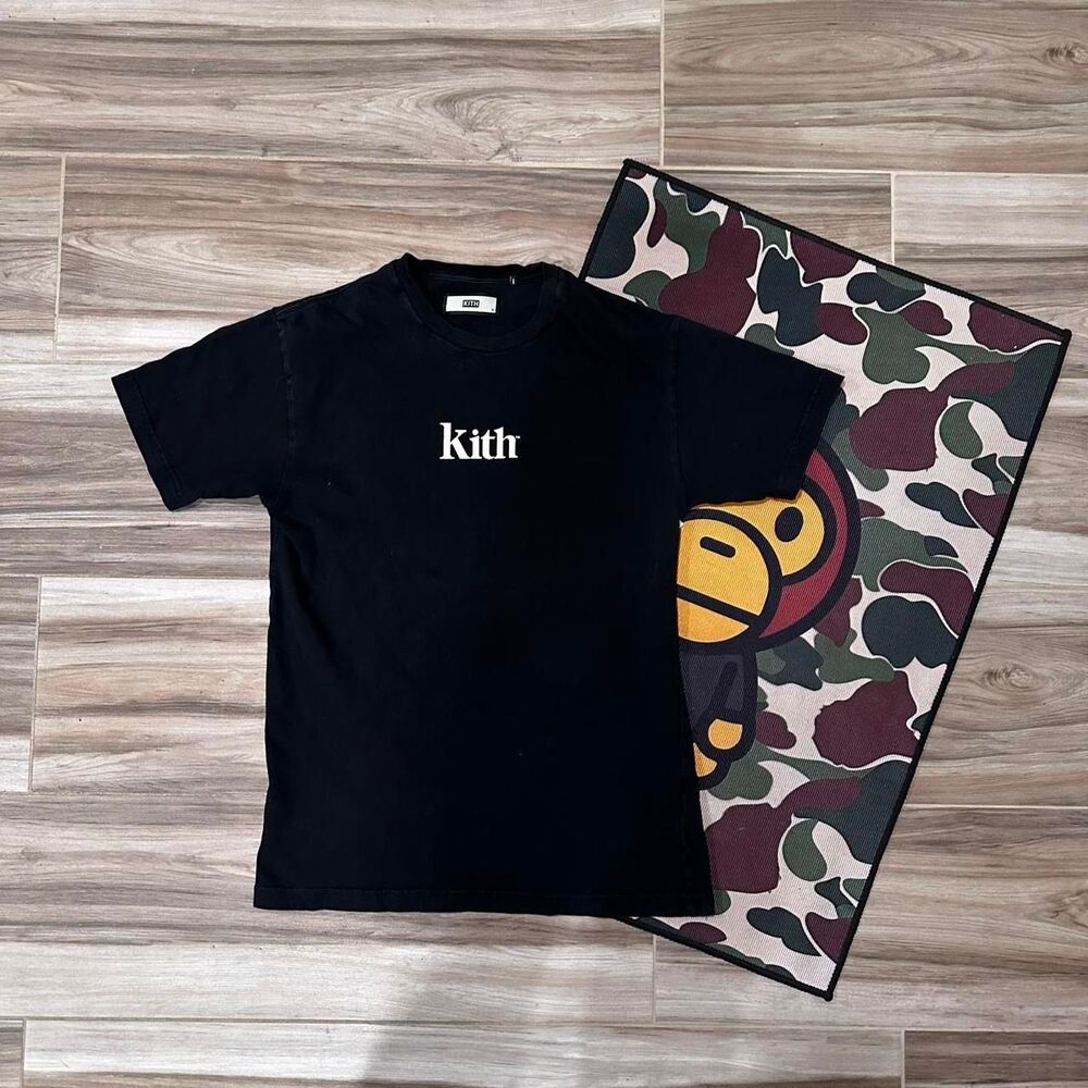 Kith Men's Black Pigment Dyed Serif Tee